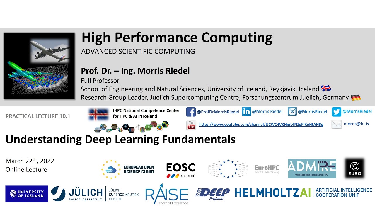 2022 High Performance Computing Practical Lecture 10.1 Deep Learning Fundamentals Part1 👨‍💻