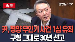 [????속보] 윤석열 '평양 무인기' 1심 징역 30년 선고 / 연합뉴스TV(YonhapnewsTV)