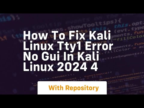 How to fix kali linux tty1 error no gui in kali linux 2024 4