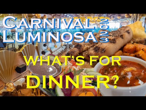 Carnival Luminosa Dinner for 7 Nights - Delicious food, menus, dining room fun and chocolate!