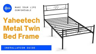 Yaheetech Metal Bed Frame w/ Scroll Detailing Installation Guide #bedframe
