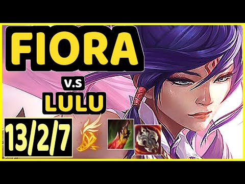 CHOVY (FIORA) vs LULU - 13/2/7 KDA TOP GAMEPLAY - KR Ranked DIAMOND
