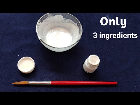 How to make white acrylic paint at home | Homemade white acrylic paint |White colour paint making