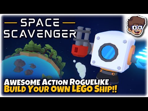 AWESOME ACTION ROGUELIKE, BUILD YOUR OWN LEGO SHIP!! | Let's Try: Space Scavenger | Gameplay