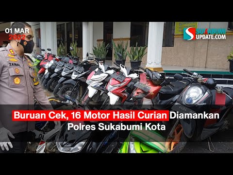 Buruan Cek, 16 Motor Hasil Curian Diamankan Polres Sukabumi Kota