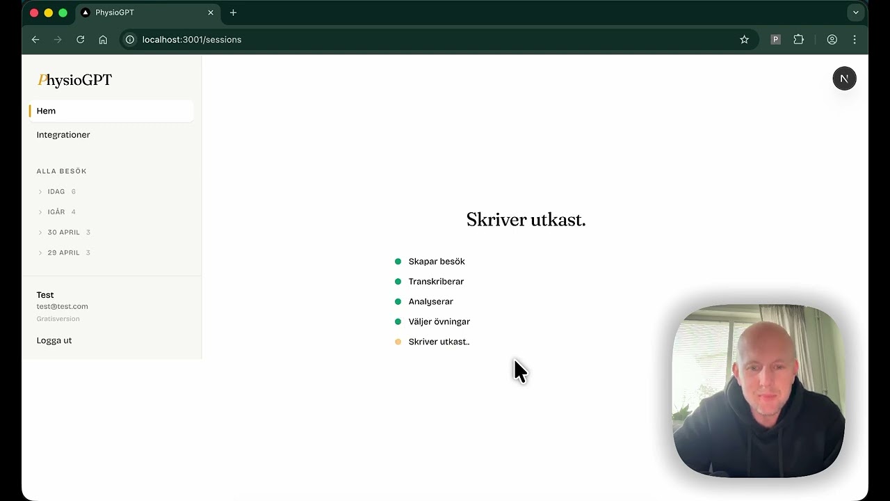 PhysioGPT — 4-minuters demo