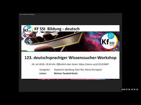 2018 07 26 PM Public Teachings in German - Öffentliche Schulungen in Deutsch