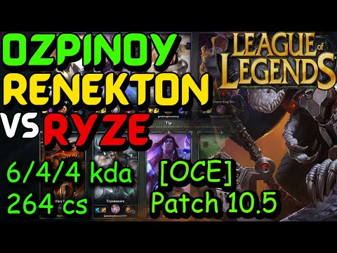 [OCE] ozpinoy Renekton vs Ryze.  Patch 10.5 [20200306-0944]