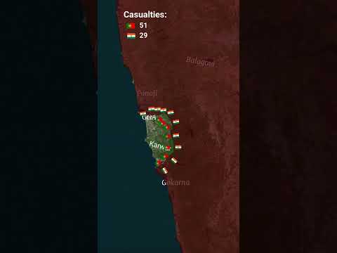 Indian-Portuguese War 1961, The Annexation of Goa  animated map