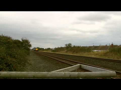 Prestatyn 14.10.2014 - DRS 37609 37608 - first run with new flask wagon