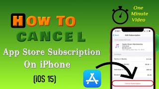 How to Cancel Subscription from App Store [iOS 15]