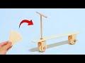 How To Make A Miniature Scooter With Popsicle Sticks Popsicle Stick Crafts