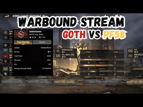Warpath 13 - Warbound GOTH vs PF58
