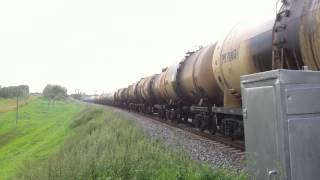preview picture of video '[LDZ] Latvian railways diesel locomotive departing Valga freight yard...'