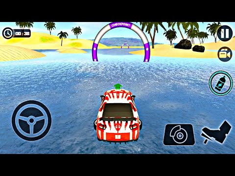 Floating Water Surfer Car Driving Simulator Beach Racing - Android Gameplay
