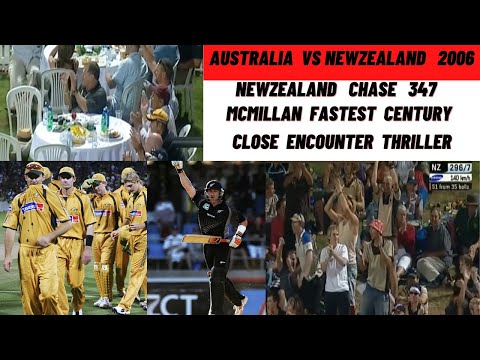 newzealand chase 347 vs australia in thriller contest | australia vs newzealand 2006 match 3