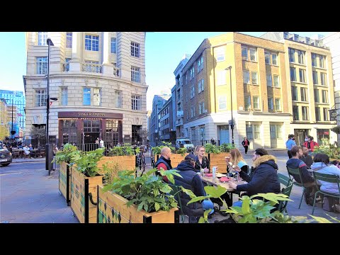 London Evening Walk after office hours, in Shoreditch and Liverpool Street