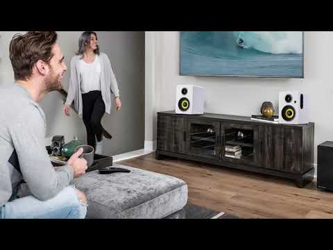 Audio Keeper | Sanyun Bluetooth 5.0 Hi-Fi 80W Active Dual Mode Bookshelf Speakers White