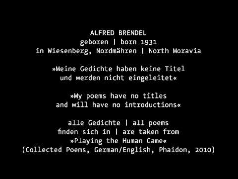Deutsche Akademie für Sprache und Dichtung. Frühjahrstagung London. Alfred Brendel liest Gedichte.