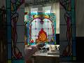 Calcifer Faux Stained Glass DIY Final Part #diy #stainedglass #studioghibli #howlsmovingcastle