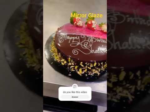 mirror glaze  #viralvideo #blackforest#cakedecorating