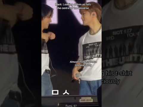 Mark almost showing his abs due to Haechan's prettiness 💚 #markhyuck #nct127