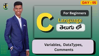 Download the video "Variables, DataTypes, Comments. C Language Tutorials in Telugu. -Day-05-  @TeluguCoder60"