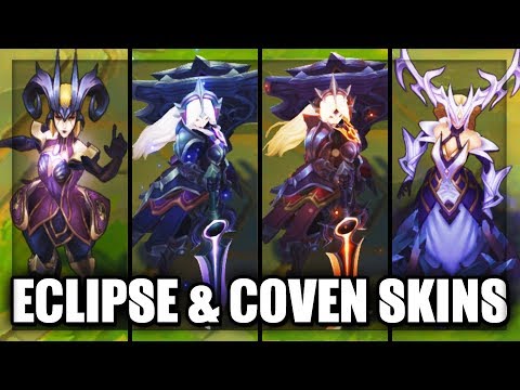 All New Skins Legendary Solar Eclipse Leona & Lunar Eclipse Leona - Coven Camille & Coven Lissandra