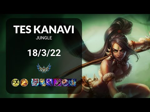 TES Kanavi Nidalee vs Lee Sin JUNGLE - KR CHALLENGER Patch 15.6