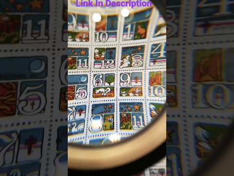 30x Magnifying Glass With LED Lighting. Handy Tool For All Collectors. 70's Christmas Stamps, 1973.