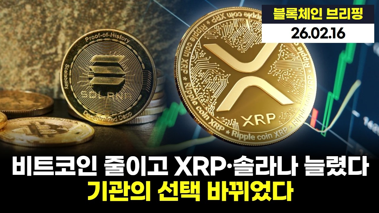 비트코인 줄이고 XRP·솔라나 늘렸다…기관의 선택 바뀌었다