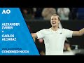 Alexander Zverev v Carlos Alcaraz Condensed Match | Australian Open 2024 Quarterfinal