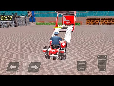 US Police Quad Bike limousine Car Transporter Game - Android Gameplay