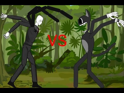 Slender Man vs Cartoon cat