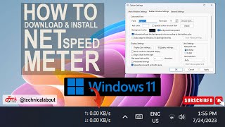 How to Dowload and install Display net speed Meter in Windows  11