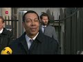 Beoogd minister Franc Weerwind in Den Haag voor gesprek met formateur Rutte