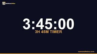 3 Hours 45 Minute Timer — 225 Minute Countdown Timer with Alarm