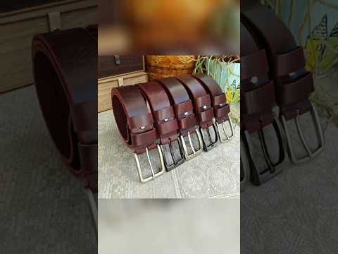 фото кожаный ремень 4 см кантри бардовый винтаж 0