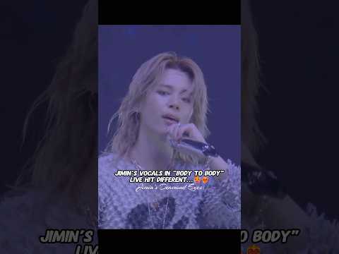 Jimin&rsquo;s live vocals in \Body to Body\ 😍❤️&zwj;🔥 #shorts #jimin #bts #shortsfeed #fyp #bts_arirang