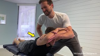 HUGE CRACKS Help A Man With TECH NECK - His Head Is 3 Inches Forward! Back & Neck Pain RELIEF!