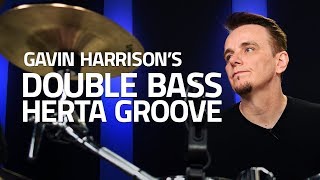 Gavin Harrison&#39;s Double Bass Herta Groove (Drum Lesson)