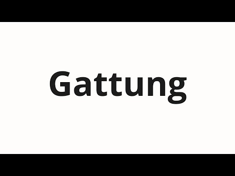 How to pronounce Gattung