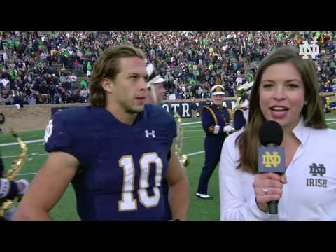 @NDFootball | Chris Finke Post-Game Interview vs. Pittsburgh (2018)