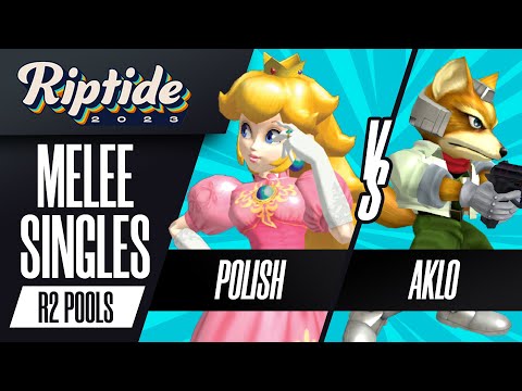 Polish (Peach) vs Aklo (Fox) - Melee Singles Round 2 Pools - Riptide 2023