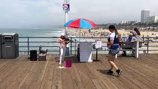 Despacito - Karolina Protsenko Amazing 9 yr Old Violinist Santa Monica Pier 6/15/18