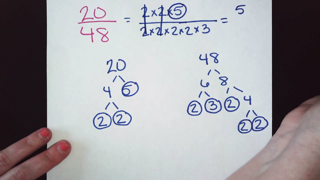 Simplifying Fractions (using prime factorization)
