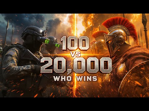 100 Modern Soldiers vs 20,000 Spartans — Who Really Wins?