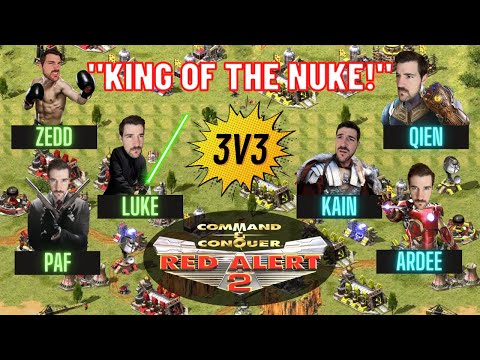 PRO 3v3! - Red Alert 2 | "King of The Nuke" | Team Games | (Command & Conquer: Yuri's Revenge)