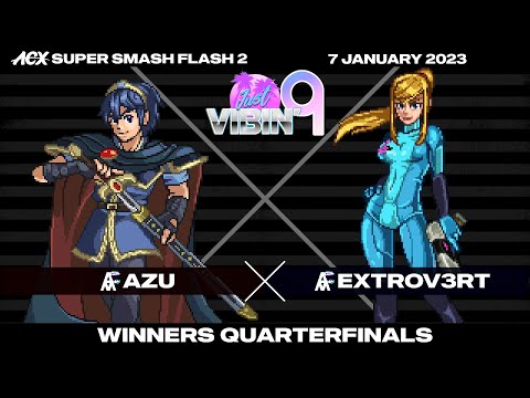 Azu (Marth) vs Extrov3rt (Zero Suit Samus) - Winners Quarterfinals - Just Vibin' 9