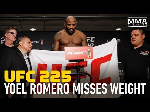UFC 225 Weigh-Ins: Yoel Romero Misses Weight on First Attempt - MMA Fighting